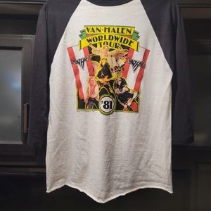 Vintage Orig 1981 Van Halen Jersey T Shirt medium